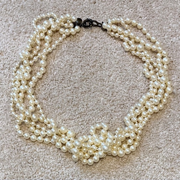 J. Crew 5 Strand Twisted Pearls Necklace - Picture 2 of 3